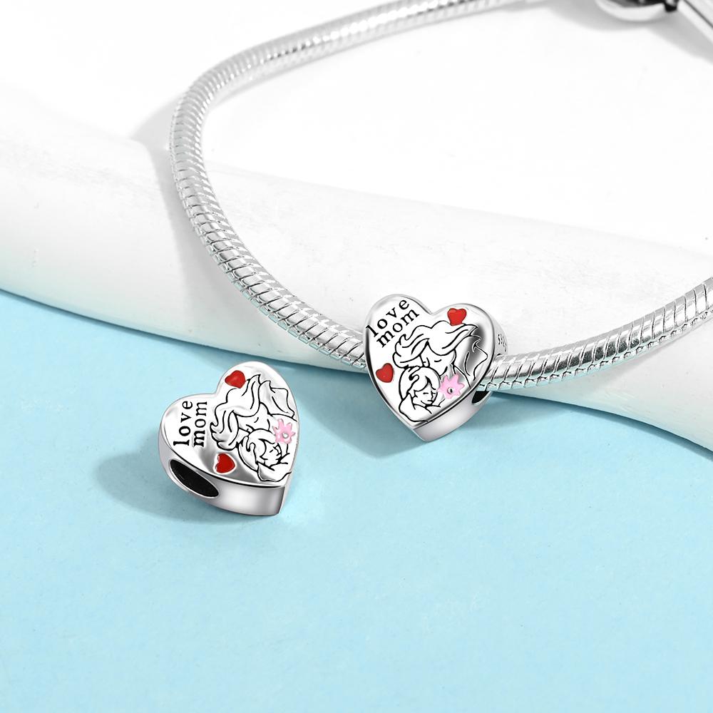 Charms Plata Heart Kangaroo Koala Mothers Day Gift Copper Plated For Charms Copper Plated Original Bracelet For Jewelry Making