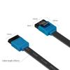 BENFEI 45cm SATA Cable SATA 3 6 Gbps with Latch for SSD and HDD Expansion Blue (Straight Type) 12-Pack -