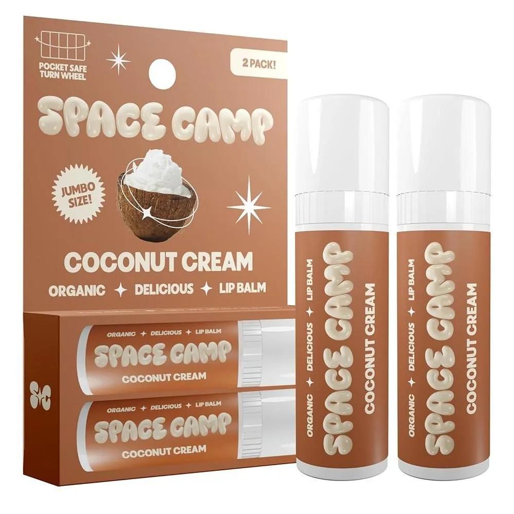 Space Camp Lip Balm 2-Pack Coconut Cream Space Camp Wellness Jumbo Lip Balm - Coconut Cream Organic