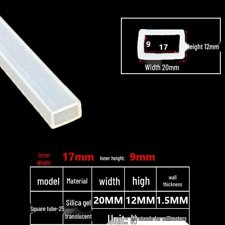 High-Temperature Resistant Silicone Square Tubing: Durable, Customizable, Aging-Resistant Rubber Sheath and Hollow Sealing Strip.
