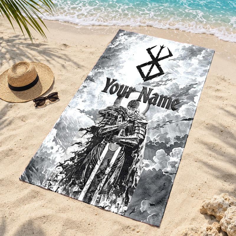 Berserk Custom Name Beach towels also serve as bath towels summer essential a musthave for the outdoors the beach and the pool