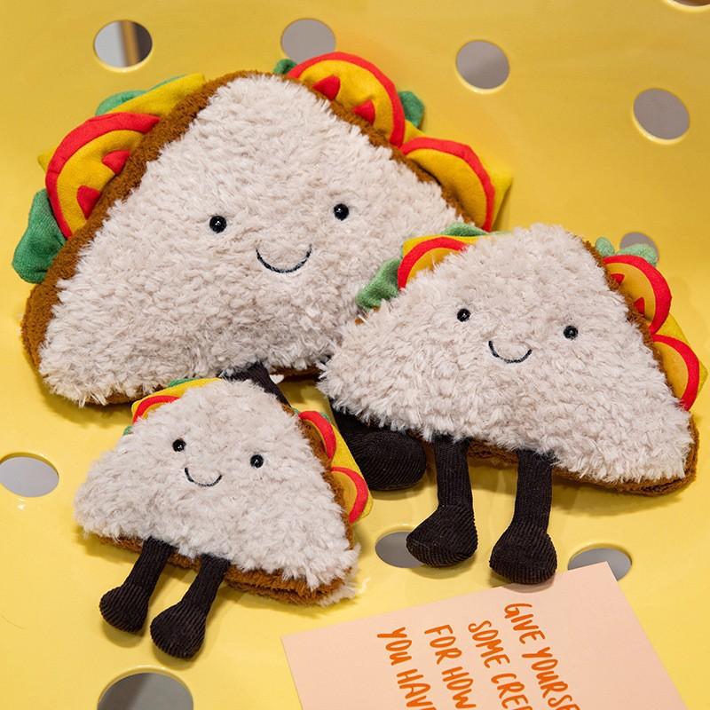 Süßes Cartoon-Sandwich-Plüschtier, Realistische Brot-Kissenpuppe Stofftier, Weiches Bequemes Stressabbau-Geschenk für Mädchen Geburtstag