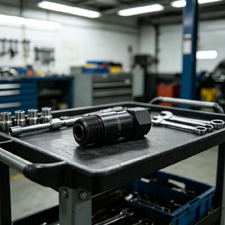 Threaded Service Puller Tool for Motorcycle Repair, Steel Removal Support with Drive Body, Maintenance Coverage, and Controlled Part Handling