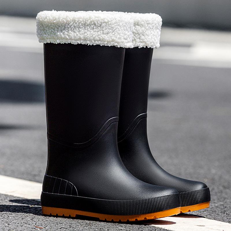 Korean Women's Waterproof Non-slip Lightweight Rain Boots with Drawstring