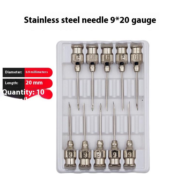 1 Set 20-50 ml Veteriner Alet Şırınga Aşı Enjeksiyonu Ayarlanabilir Doz 304 Paslanmaz Çelik İğne Ucu Dağıtıcı Hayvancılık Kümes Hayvanları