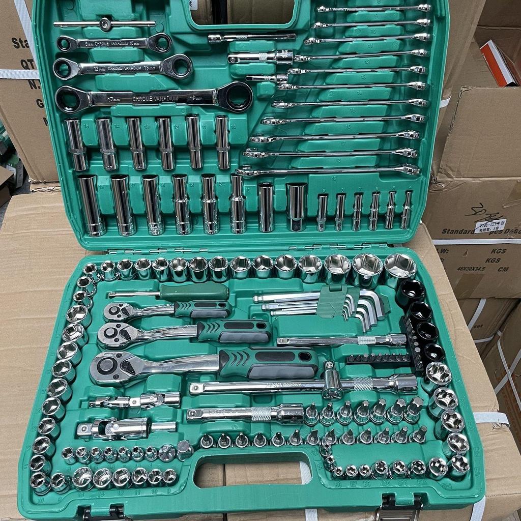 216-Piece Socket and Wrench Set for Auto Repair