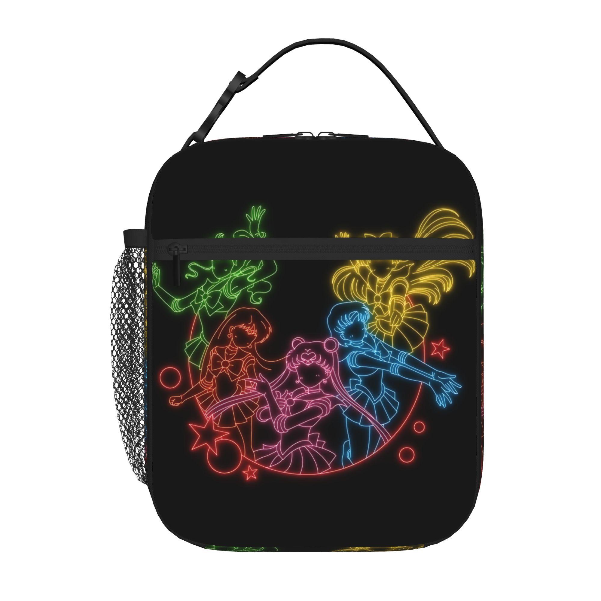1 Piece Zipper Closure Buns Storage Bag Pocket Pretty Guardian Sailor Moon  School Lunch Food Box Reusable For Lunch Food Bag One Size