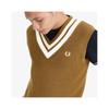 Fred Perry Kamizelka z wycięciem w serek i pasiastym wykończeniem P96 Afpm2416524 P96