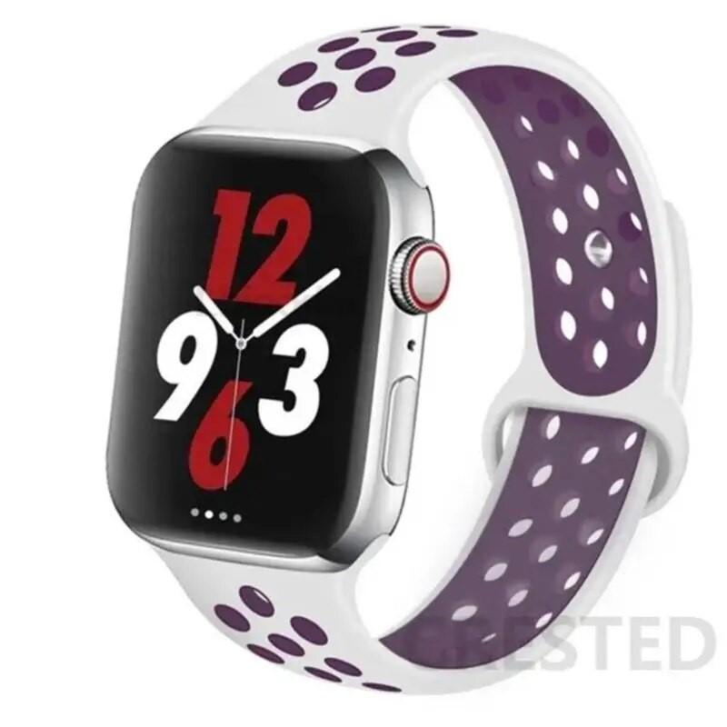 Silicone band For Apple Watch 11 strap 44mm 40mm 45mm 41mm 42mm 46mm correa bracelet iWatch Series 10 8 SE 3 6 7 9 Ultra 2 49mm
