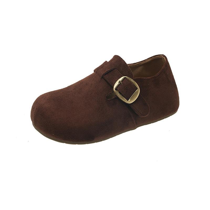 Cowhide version inner height-increasing women's shoes all-inclusive autumn new one-pedal single shoes casual child