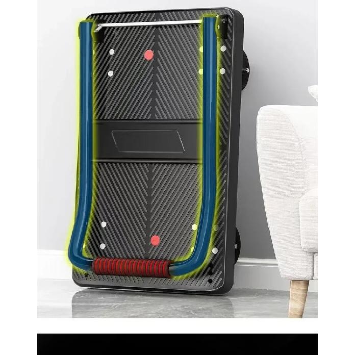 Stable Folding handcart, small cargo cart, warehouse trailer, portable four-wheel silent shopping cart, handling flatbed truck
