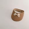 Korean Bow Straw Hat Empty Top Visor Cap Fashion Baby Straw Caps  Kids