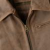 Classic 1930S Style Brown Uncoated Genuine Cow Men Leather Jacket Soft Slim Fit Men's Natural Cowhide Coat Autumn