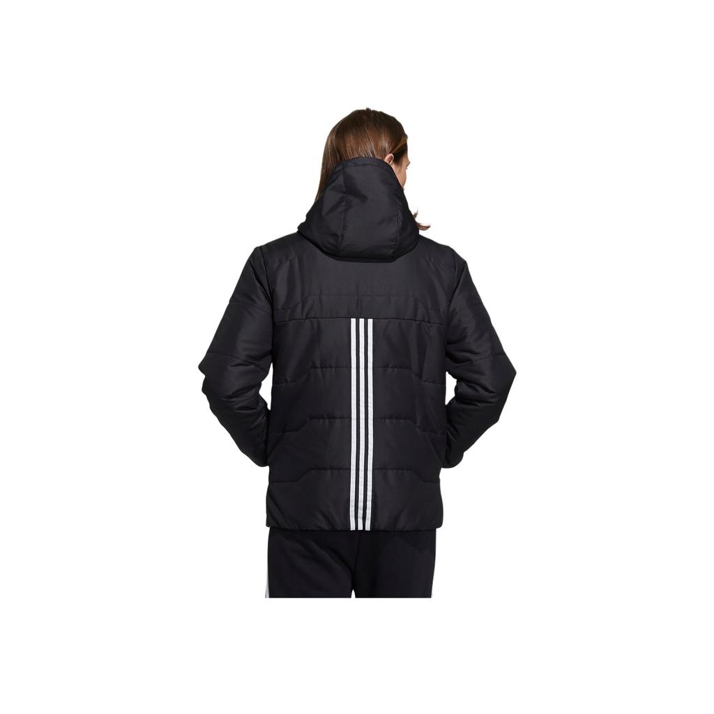 Adidas Neo M Pad Cb Jk Logo Print Solid Color Long Sleeve Hooded Outdoor Quilted Lightweight Cotton Jacket Winter Men Jacket Black H45236