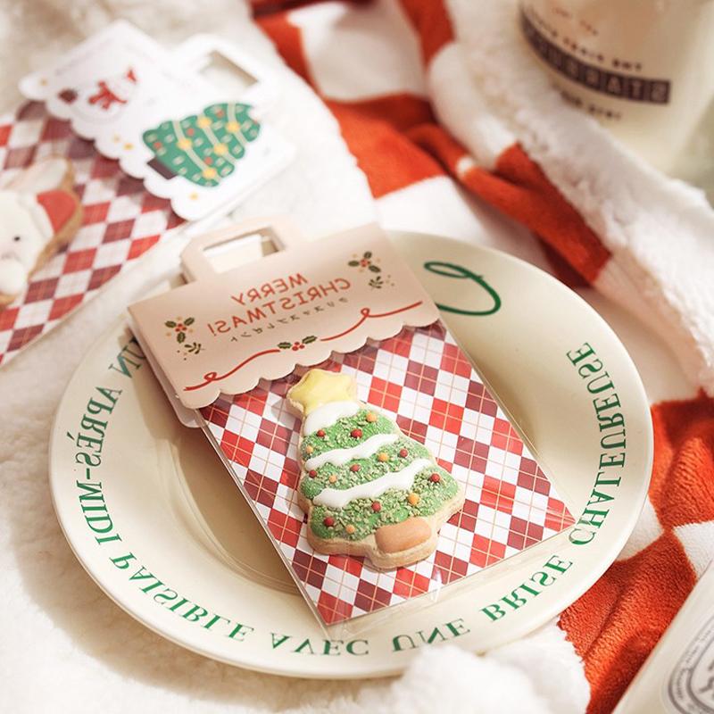 Christmas Creative Snack Packaging Bag Header Festive Bag Exquisite Cardboard