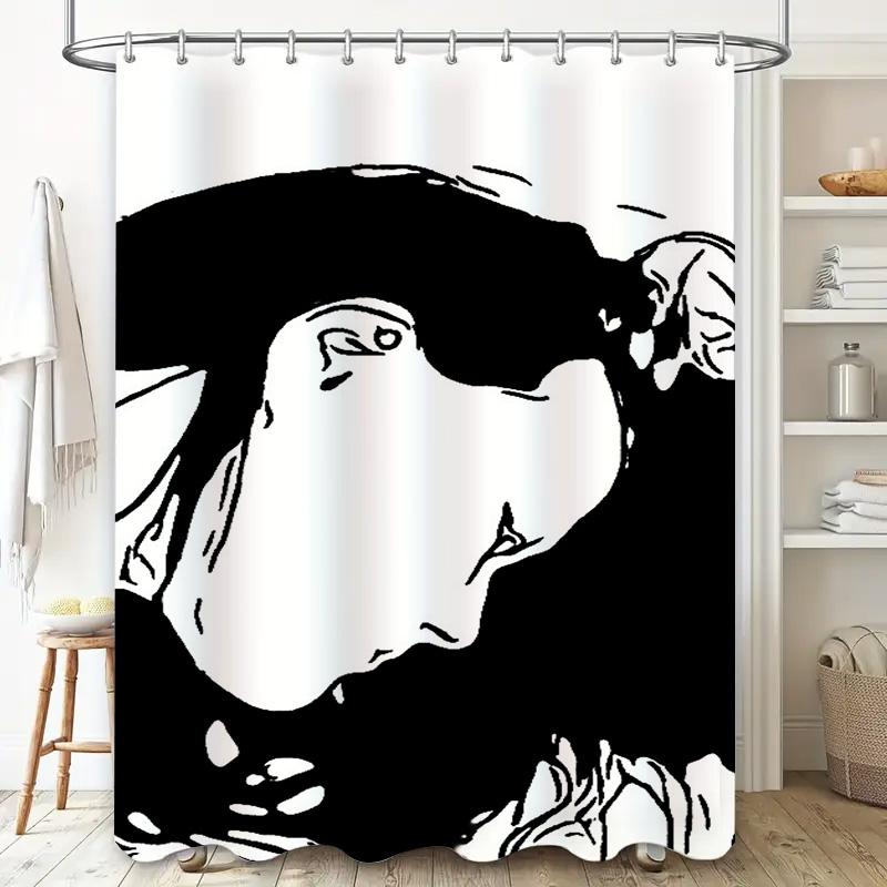 Modern Black Gold Personalized Bath Shower Curtain Custom Name Lettering Decor for Bathroom Accessories