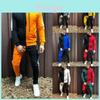 Stylish Men's Tracksuit Suit With Hoodie And Zipper Closure For Gym And Sports