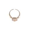 18K Electroplated Large Zircon Diamond Ring: Elegant, Non-Fading, Versatile Wedding Band for Women