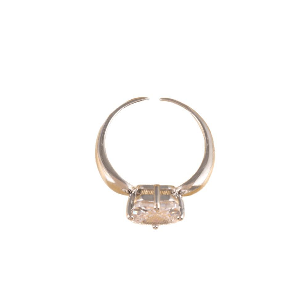 18K Electroplated Large Zircon Diamond Ring: Elegant, Non-Fading, Versatile Wedding Band for Women