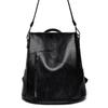 Mochila anti-roubo de couro macio mochila multi-costas feminina