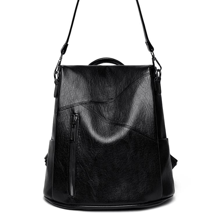 Mochila anti-roubo de couro macio mochila multi-costas feminina