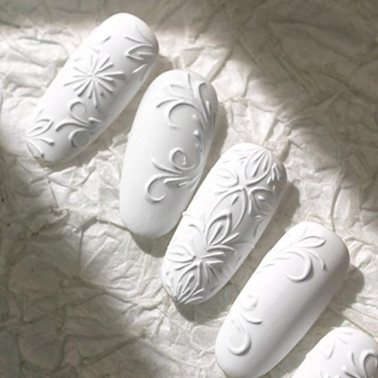 5g Nail Art Plaster No-wash Black White Colorful Painting Canned Gel Embossed Nail Polish Gel for Nail Salon