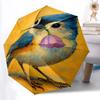 1pc Bird Flower Automatic Folding Umbrella - 8-Rib Compact Travel Umbrella Durable & Portable for Outdoor Use, Perfect Gift087