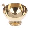 1Set Gold Stainless Steel Ice Cream Bowl With Fork - Salad Dessert Fruit Plate Snack Dish Wine Cup Home Kitchen Bar Tableware