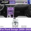 For Ford Escape 2020-2023 Car interior Center console transparent TPU Paint protective film Anti scratch sticker LCD screen PPF