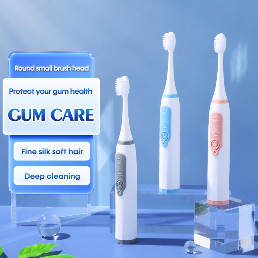

Jian Brand Sonic Electric Toothbrush for Men and Women Adult Household Non Rechargeable Soft Hair IPX6 Waterproof сірий