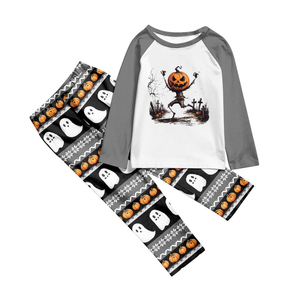 Halloween Print Family Matching Long Sleeved Parent-child Suit Home Clothes Suit Fall