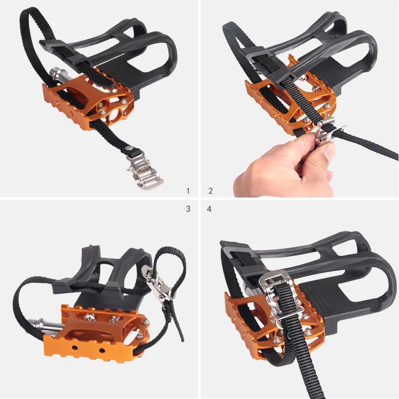 Bicycle Footboard Shoe Tip Holder Gym Spinning Bike Toes Harness Fixed Gear Racing Pedal Mount Riding Workout Demo Match Strip 6