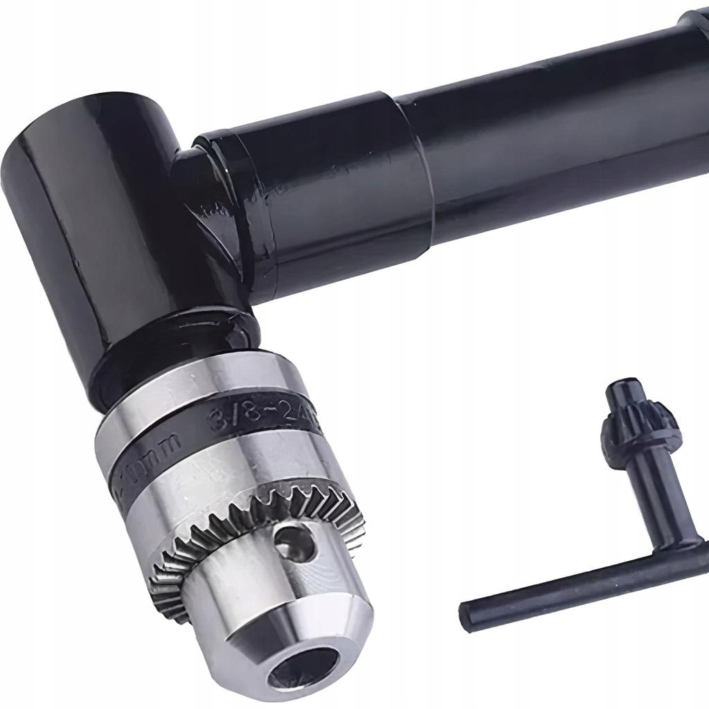 Adapter Angle Attachment Holder Drill Attachment 1/4” Angle 90° + Key