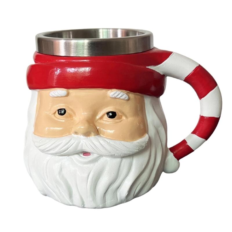 Christmas Themed Beverage Cup Seasonal Resin Mugs Practical Christmas Santa Hot Beverage Cup for Coffee Milk 1