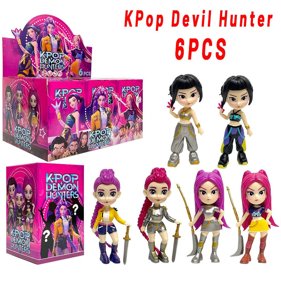 Anime KPop Devil Hunter Doll Vinyl Toy Rumi Mira Zoi Character Vinyl Mask Blind Box Ornament Toy Birthday Gift