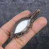 Natural Milky Opal Gemstone Copper Wire Wrap Gift Jewelry Pendant 2.68" l2u48