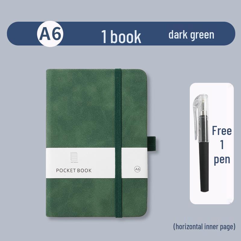 A7 Portable Leather Pocket Notebook with Elastic Band