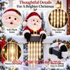 Winterglow Snowman Reindeer Solar Icicle Light Decor For Christmas Holiday Home Yard Scene