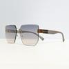 Frameless Trimmed Sunglasses, Fashionable And Simple Sunglasses, Women'S High-End Retro Square Sunglasses