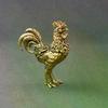 1/2 ks miniatury měděné kohoutí a slepičí ozdoby, masivní mosazná soška kohouta, kancelářské stolní ozdoby, čajové mazlíčky, řemesla