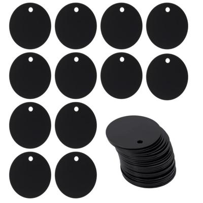 25pcs Aluminum Round Stamping Tags Sliver/Black Stamping Blanks Deburred Edges Dog Tags  Pet Dog