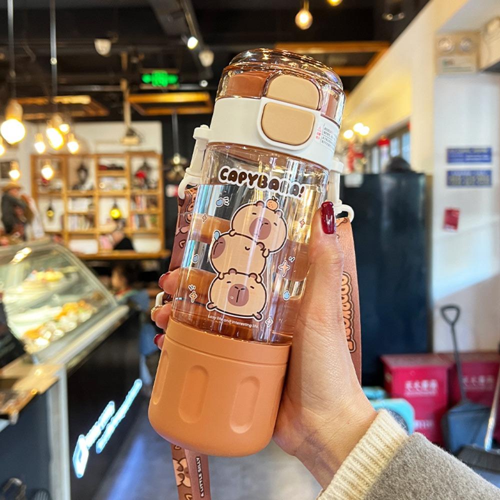 Adjustable Shoulder Cartoon Water Bottle Portable Drink Bottle  Children's Gift