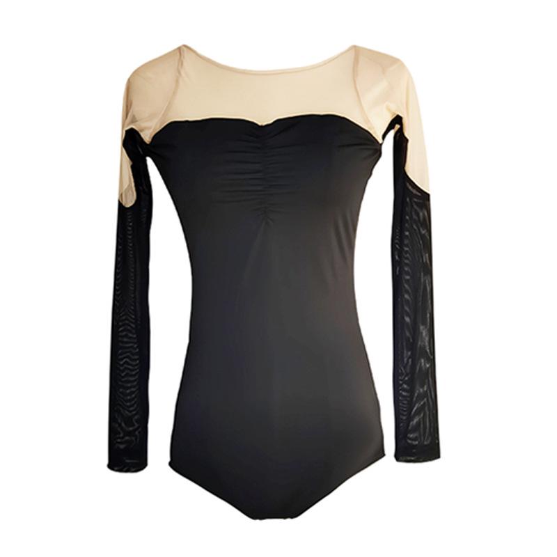 

Костюм с сетчатыми вставками и легким танцем падающих листьев: Классический черный моделирующий костюм «Камелия» M чёрный