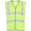 DUNLOP Mens Polyester High-Vis Safety Hi-Vis Vest