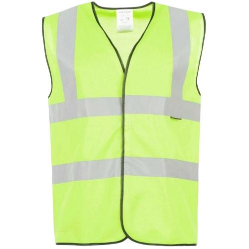 DUNLOP Mens Polyester High-Vis Safety Hi-Vis Vest