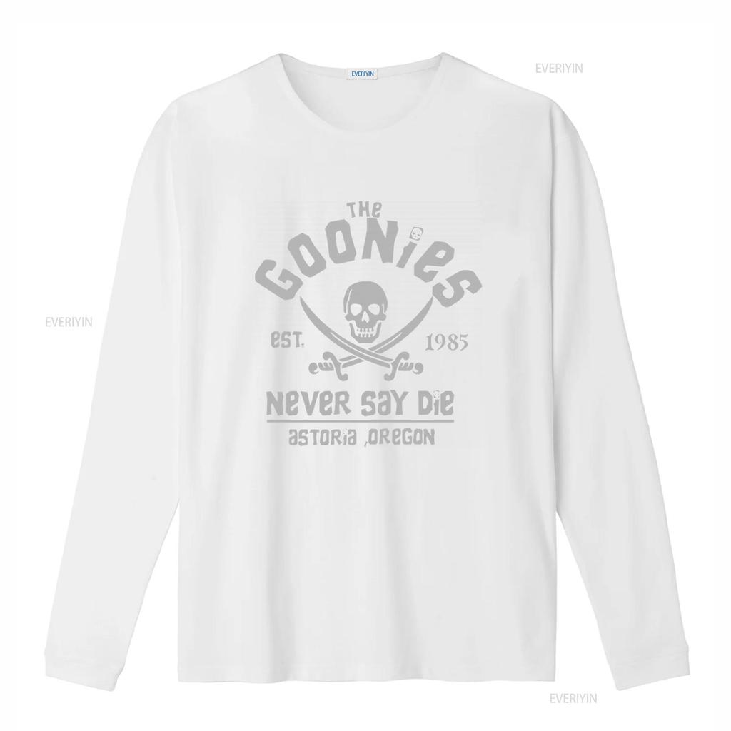 The Goonies Never Say Die Skull Retro Movie T Shirt Black Adventure Cult vintage Washed Stylish designer clothes graphic