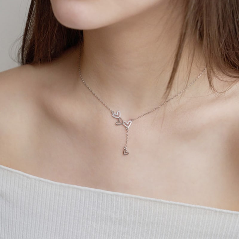 

OVT-U [925 Silver] Deary Love Heart Necklace Silver