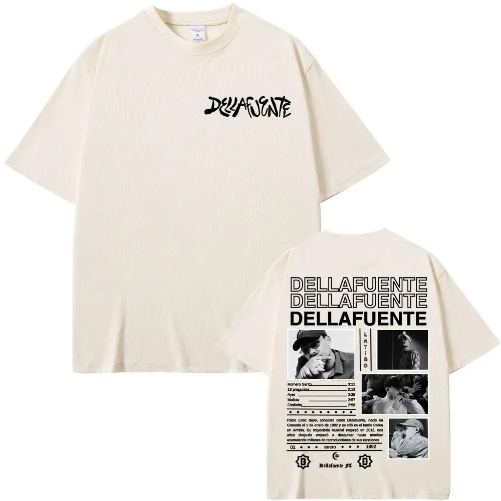 Plus Size Rapper Dellafuente New Album 2025 Tour Tshirts Unisex Women Harajuku Gothic Hip Hop Punk T Shirt Fashion Casual Tshirt