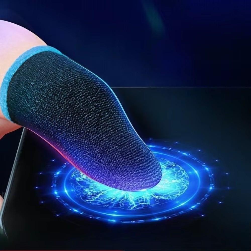 10PCS Breathable Gaming Finger Sleeves Nano Fiber Gaming Fingertip Covers Mobile Gaming
