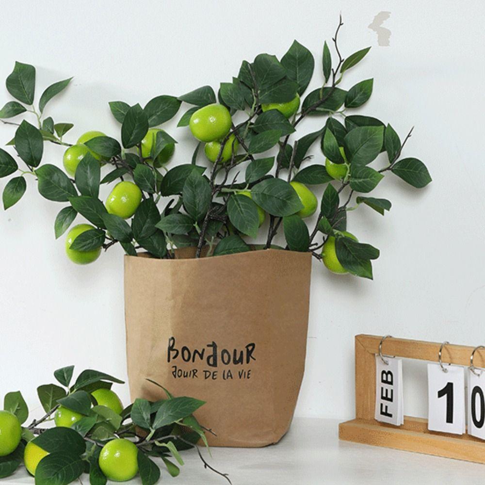 Vibrant Artificial Tangerine Branches Realistic Orange Tree Branch  Home Decor